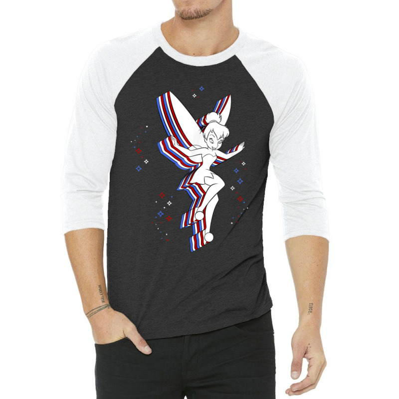 Peter Pan Tinker Bell Americana 3/4 Sleeve Shirt by CrawfordMoes | Artistshot