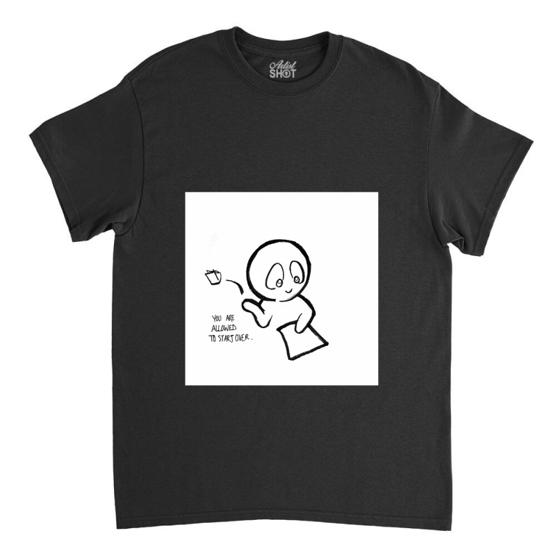 Blank Page Joie De Vivre Cartoon Classic T-shirt by WillieHall | Artistshot