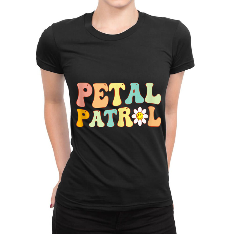 Groovy Petal Patrol Daisy Flower For Bridesmaid Proposal Tank Top Ladies Fitted T-Shirt by cm-arts | Artistshot