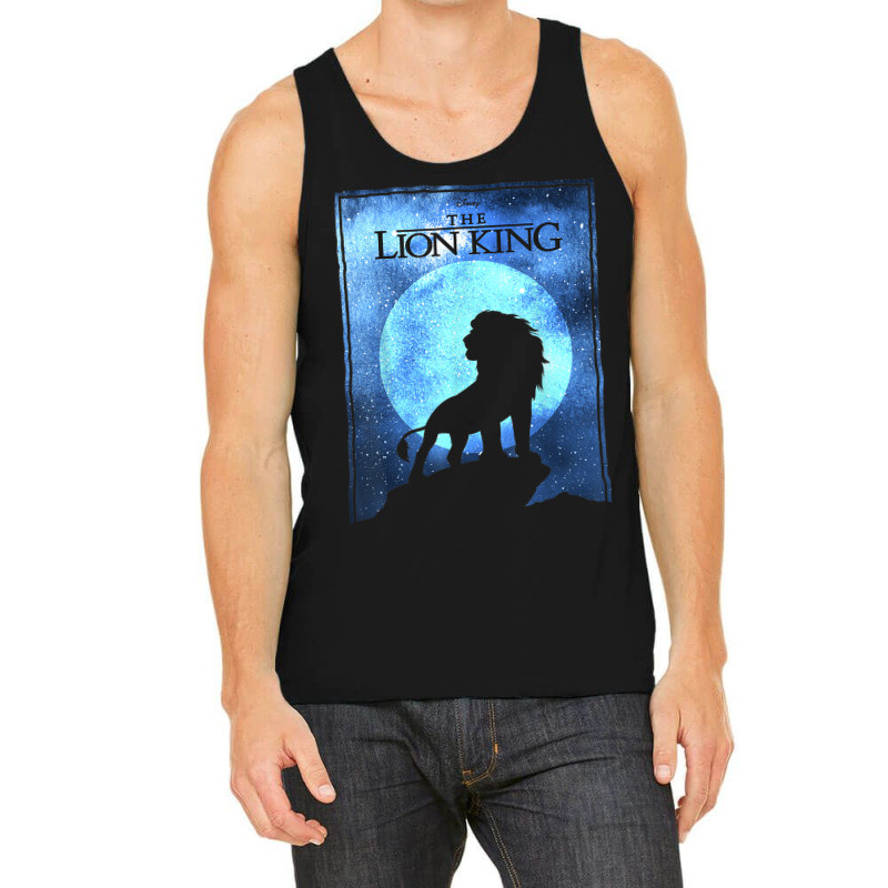 The Funny Lion And King Simba Night Sky Silhouette Tank Top | Artistshot