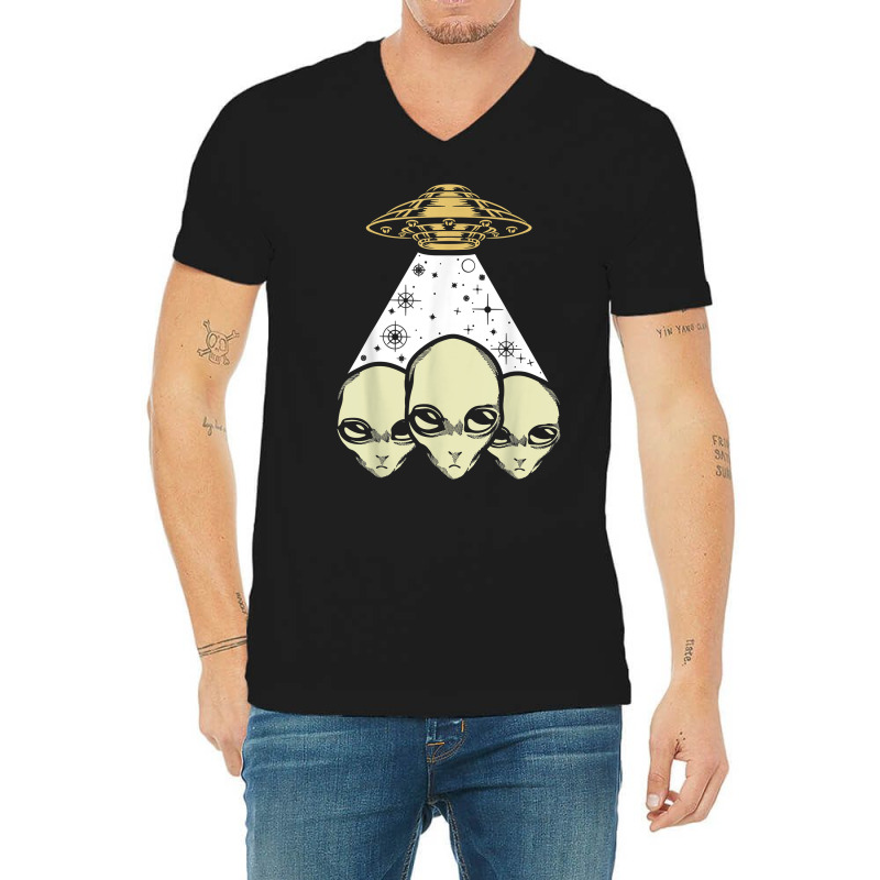 Ufo Abduction Cryptid Lover Unidentified Flying Object T Shirt V-neck Tee | Artistshot