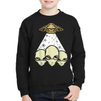 Ufo Abduction Cryptid Lover Unidentified Flying Object T Shirt Youth Sweatshirt | Artistshot