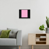 Preppy, Pink, Aesthetic, Gingham, Preppy Aesthetic Graphic Metal Print Horizontal | Artistshot