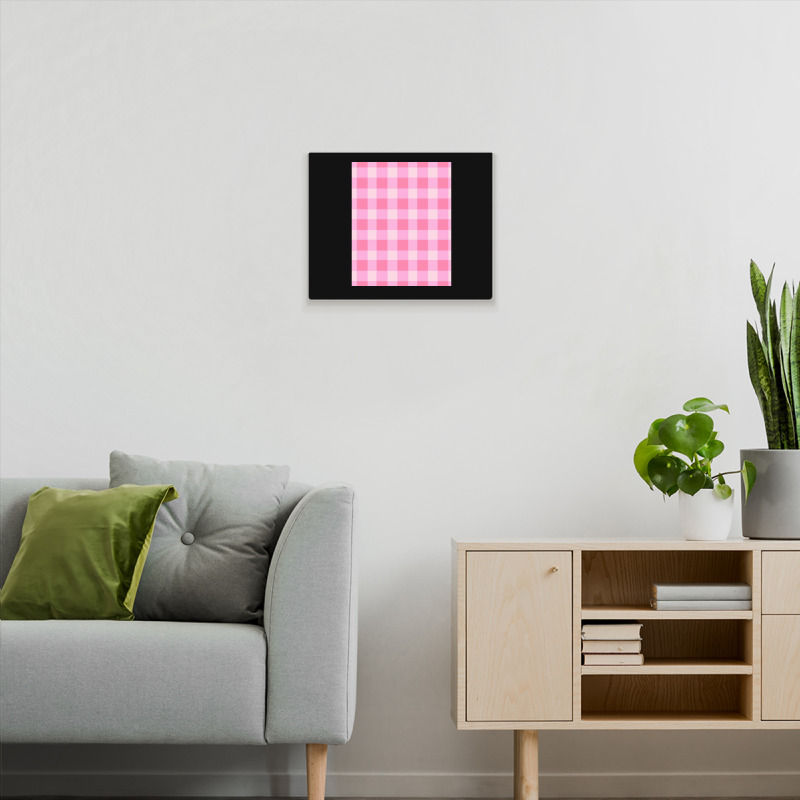 Preppy, Pink, Aesthetic, Gingham, Preppy Aesthetic Graphic Metal Print Horizontal | Artistshot