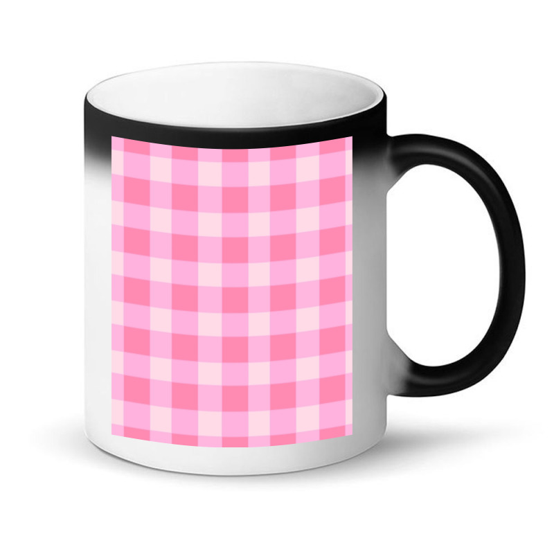 Preppy, Pink, Aesthetic, Gingham, Preppy Aesthetic Graphic Magic Mug | Artistshot