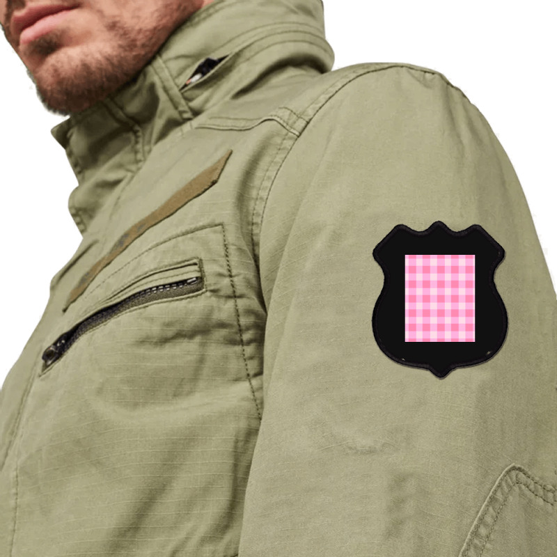 Preppy, Pink, Aesthetic, Gingham, Preppy Aesthetic Graphic Shield Patch | Artistshot