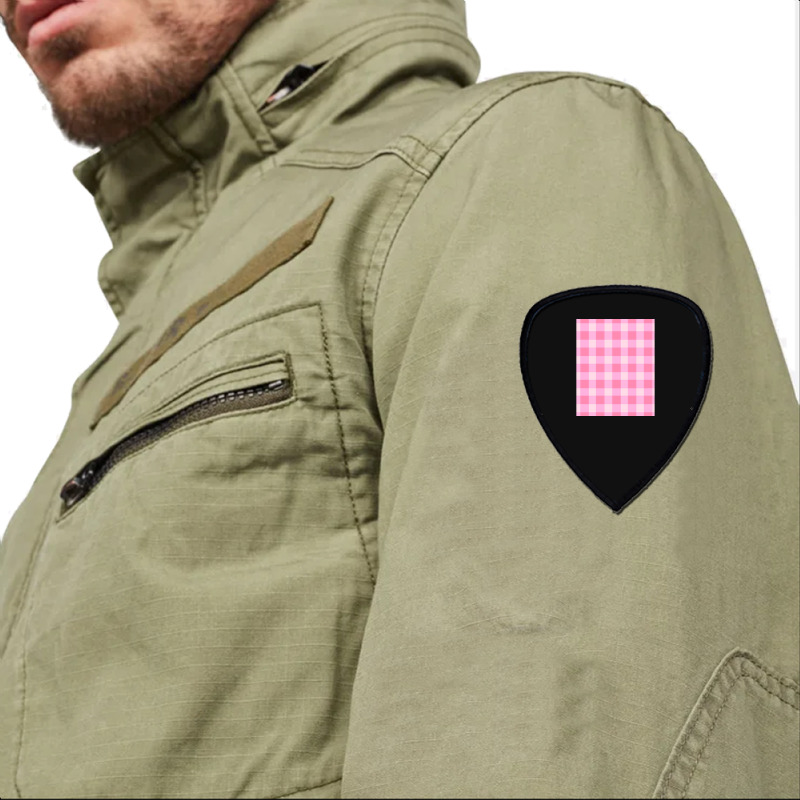 Preppy, Pink, Aesthetic, Gingham, Preppy Aesthetic Graphic Shield S Patch | Artistshot