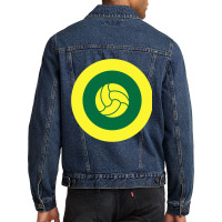 Yellow And Green Football Colours Classic Men Denim Jacket | Artistshot