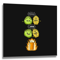 Beer Fusion Barley Malt And Hops Funny Beer Drinking Metal Print Square | Artistshot