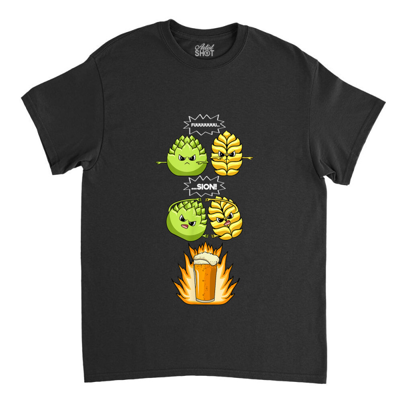 Beer Fusion Barley Malt And Hops Funny Beer Drinking Classic T-shirt | Artistshot