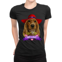 Cocker Spaniel Shirt Pop Art Love Cocker Spaniels Dad Mom Premium T Sh Ladies Fitted T-shirt | Artistshot