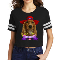 Cocker Spaniel Shirt Pop Art Love Cocker Spaniels Dad Mom Premium T Sh Scorecard Crop Tee | Artistshot