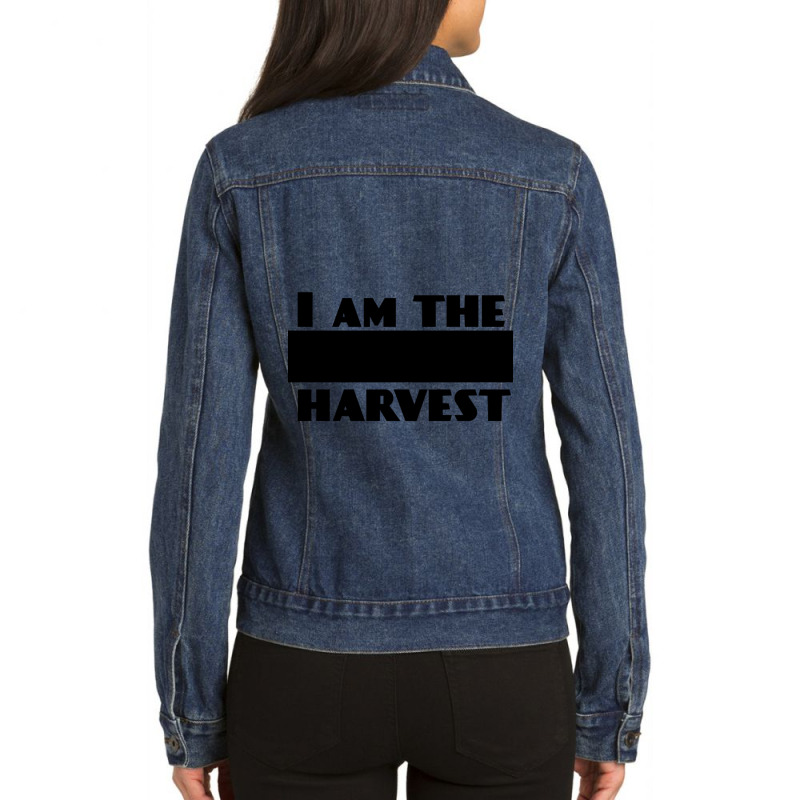 Retro I Am The Harvest Awesome For Movie Fan Ladies Denim Jacket by cm-arts | Artistshot