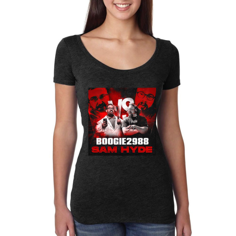 Sam Hyde Vs Boogie2988 Premium Women's Triblend Scoop T-shirt by cm-arts | Artistshot