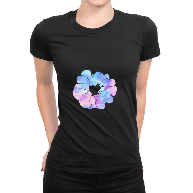 Watercolor Scrunchie Whistlin Diesel Ladies Fitted T-Shirt by cm-arts | Artistshot