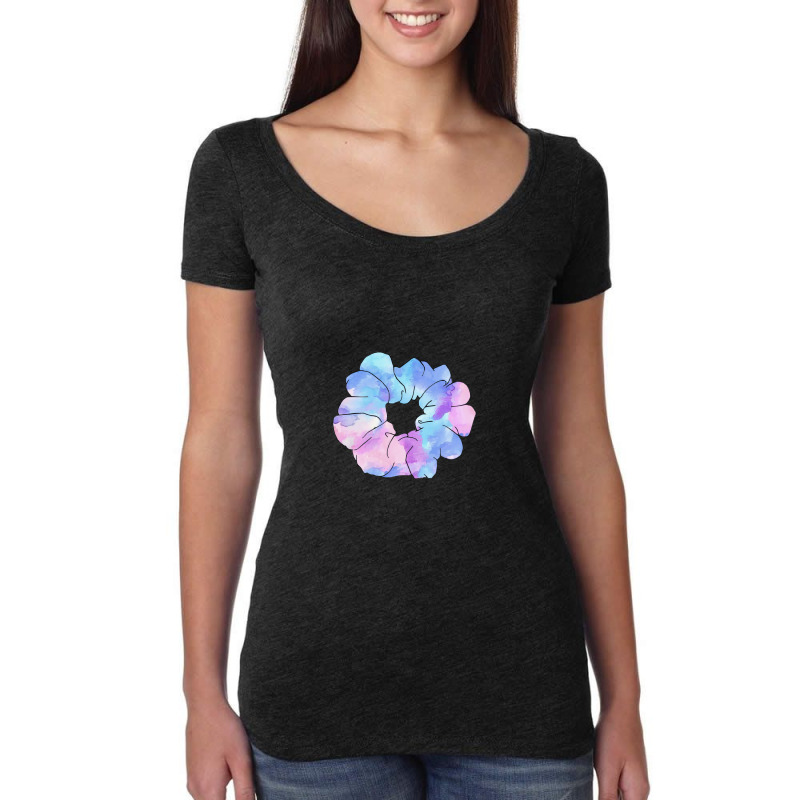 Watercolor Scrunchie Whistlin Diesel Women's Triblend Scoop T-shirt by cm-arts | Artistshot