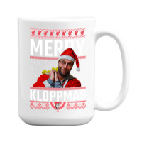 Merry Kloppmas Jurgen Klopp Lfc Christmas Design Classic 15 Oz Coffee Mug | Artistshot