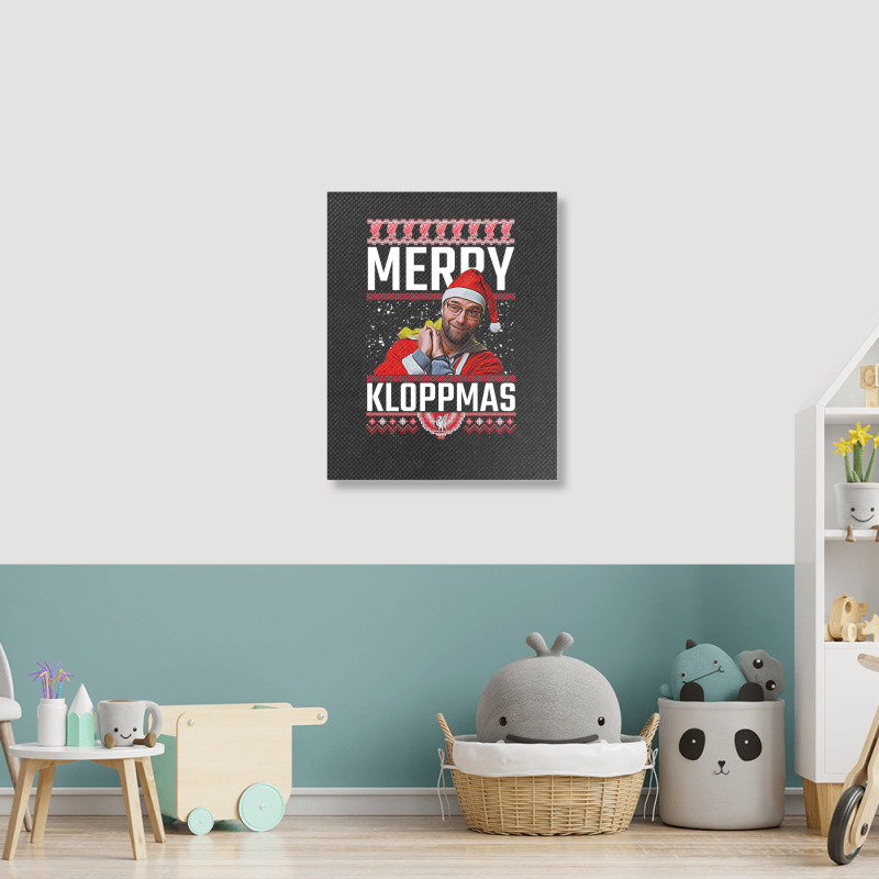 Merry Kloppmas Jurgen Klopp Lfc Christmas Design Classic Portrait Canvas Print | Artistshot