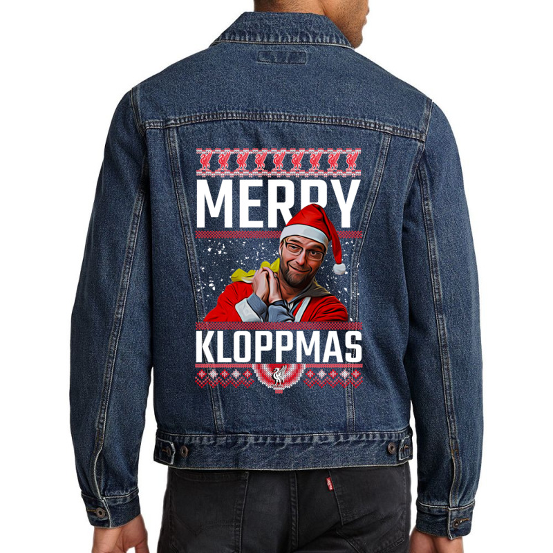 Merry Kloppmas Jurgen Klopp Lfc Christmas Design Classic Men Denim Jacket | Artistshot