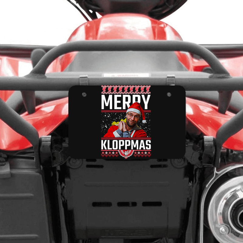 Merry Kloppmas Jurgen Klopp Lfc Christmas Design Classic Atv License Plate | Artistshot