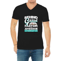 An Awesome Congregation - Pastor Preacher Minister V-neck Tee | Artistshot