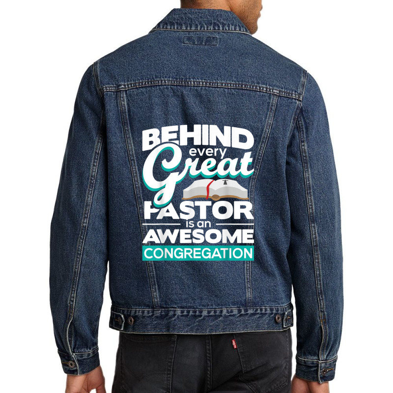 An Awesome Congregation - Pastor Preacher Minister Men Denim Jacket by WarrenERand | Artistshot