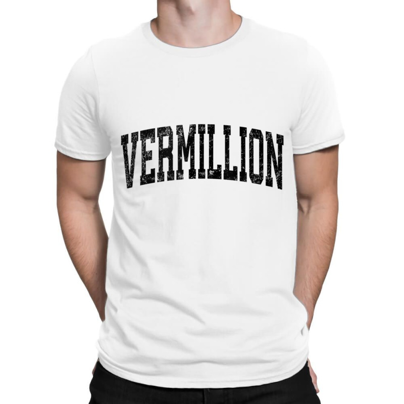 Vermillion South Dakota Sd Vintage Athletic Sports Black Des Tank Top T-Shirt by cm-arts | Artistshot