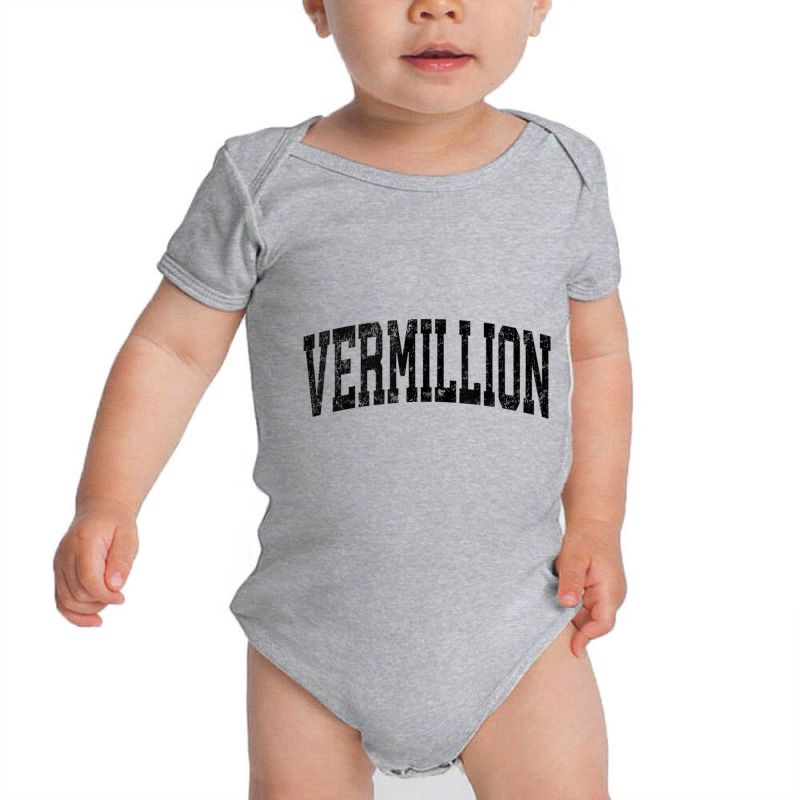 Vermillion South Dakota Sd Vintage Athletic Sports Black Des Tank Top Baby Bodysuit by cm-arts | Artistshot