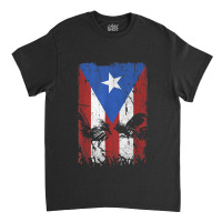 Cock Fight Gallos Gallero Fighting Rooster Puerto Rico Flag Classic T-shirt | Artistshot