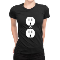 Couple Plug Socket Matching Costume Funny Halloween Gifts Ladies Fitted T-shirt | Artistshot