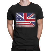 British American Flag T Shirt Great Britain Union Jack . T-shirt | Artistshot