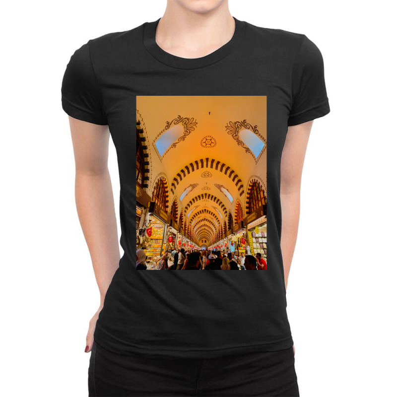 Istanbul  Fatih Market Ladies Fitted T-Shirt by cm-arts | Artistshot