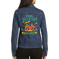 Camp Camping I Canall Day Funny T Camper Ladies Denim Jacket | Artistshot