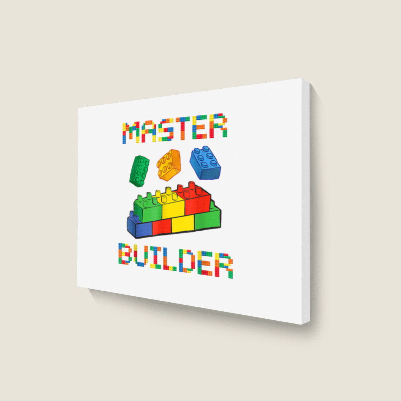 Brick Builder Blocks Building Master Builder Funny Toys Kids T Shirt Landscape Canvas Print | Artistshot