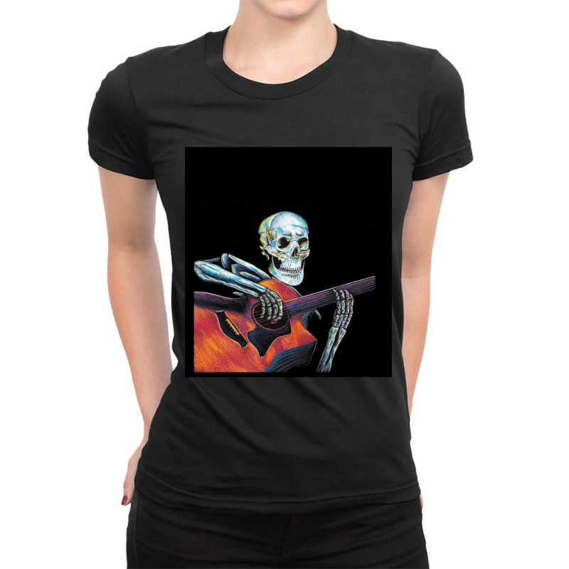 Rock Is Dead Sleeveless Top Ladies Fitted T-Shirt by EDWARDDAVIS | Artistshot