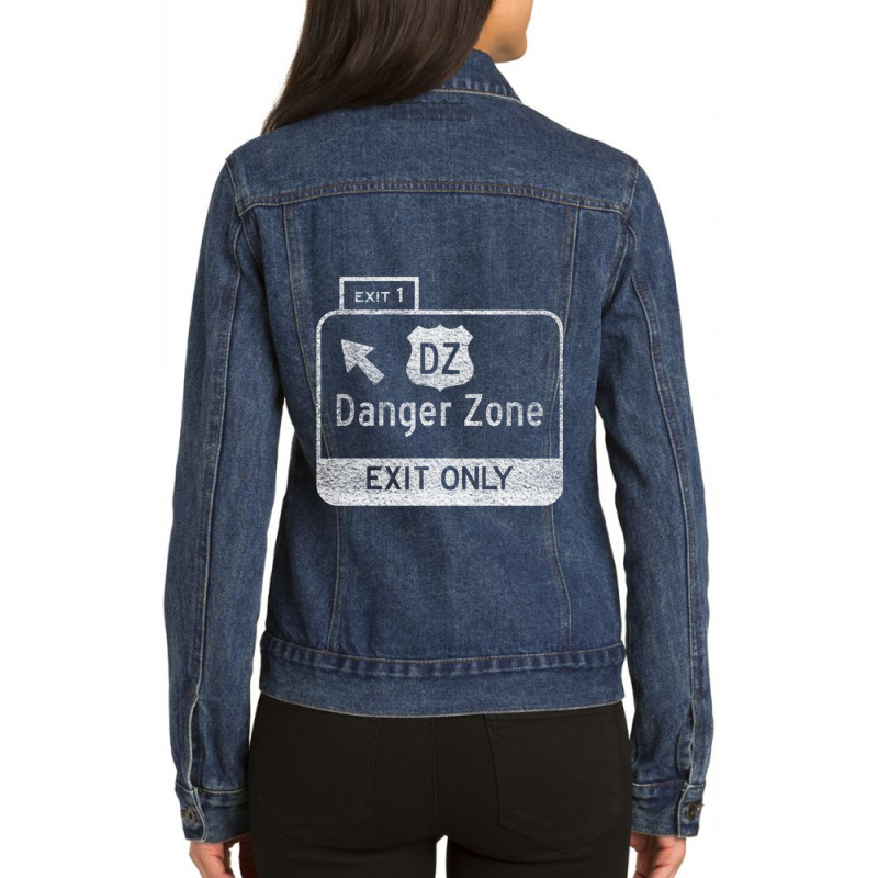 Highway To The Danger Zone Ladies Denim Jacket by cm-arts | Artistshot