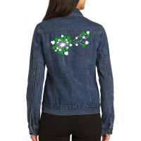 Dandelion St Patrick Day Women Irish Lucky Shamrock Clover Premium T S Ladies Denim Jacket | Artistshot