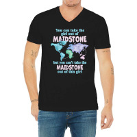 Proud Girl From Maidstone   Relocation From Maidstone T Shirt V-neck Tee | Artistshot