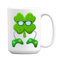 Irish Gamer Controller Shamrock Boys Men St Patricks Day T Shirt 15 Oz Coffee Mug | Artistshot