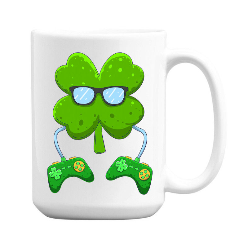 Irish Gamer Controller Shamrock Boys Men St Patricks Day T Shirt 15 Oz Coffee Mug by tea.fashion | Artistshot