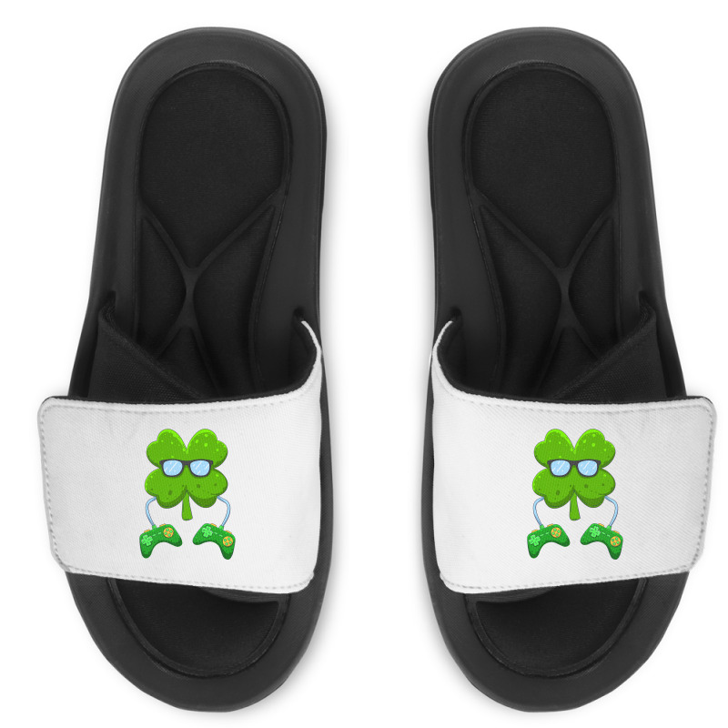 Irish Gamer Controller Shamrock Boys Men St Patricks Day T Shirt Slide Sandal by tea.fashion | Artistshot