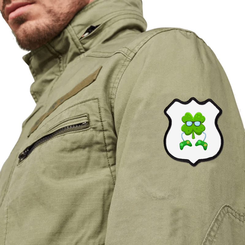 Irish Gamer Controller Shamrock Boys Men St Patricks Day T Shirt Shield Patch by tea.fashion | Artistshot