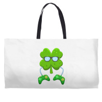 Irish Gamer Controller Shamrock Boys Men St Patricks Day T Shirt Weekender Totes | Artistshot