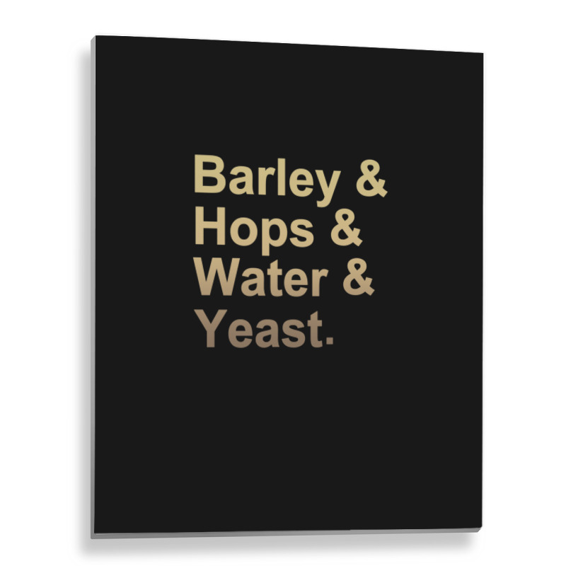 Barley Hops Water Yeast .png Metal Print Vertical | Artistshot