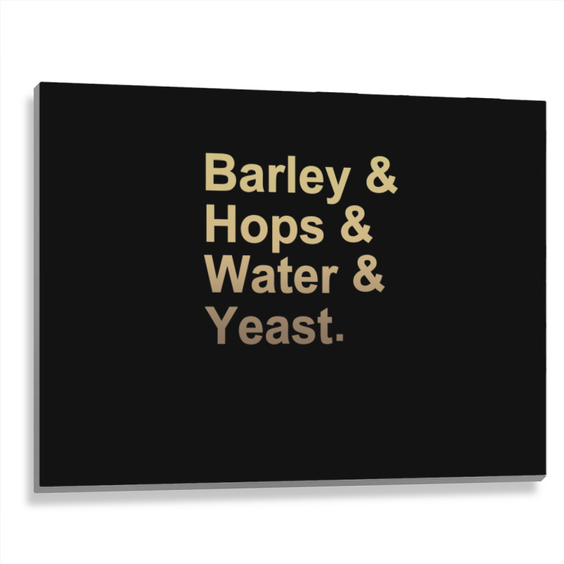 Barley Hops Water Yeast .png Metal Print Horizontal | Artistshot