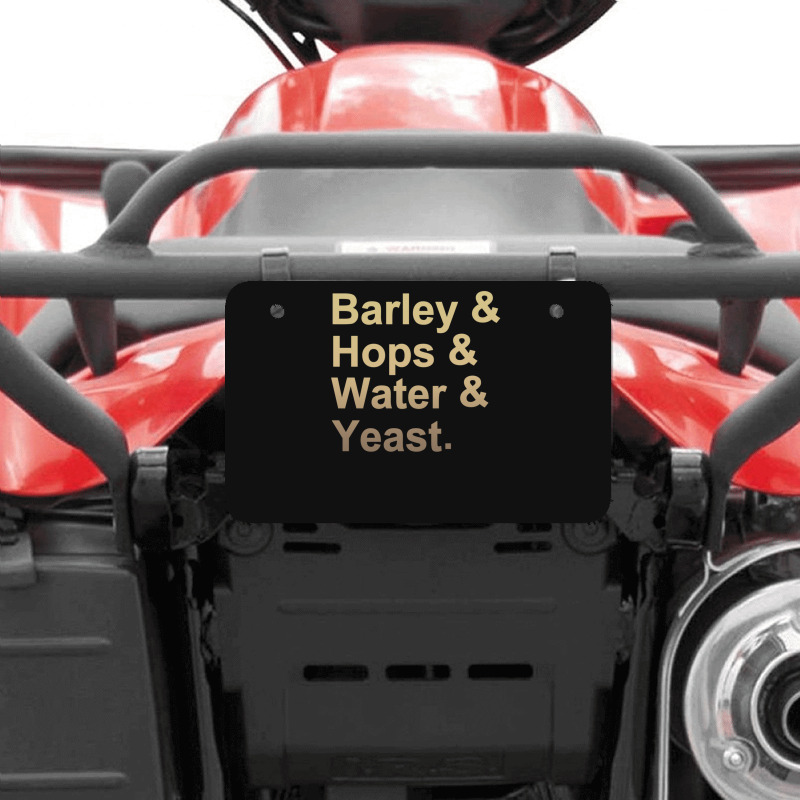 Barley Hops Water Yeast .png Atv License Plate | Artistshot