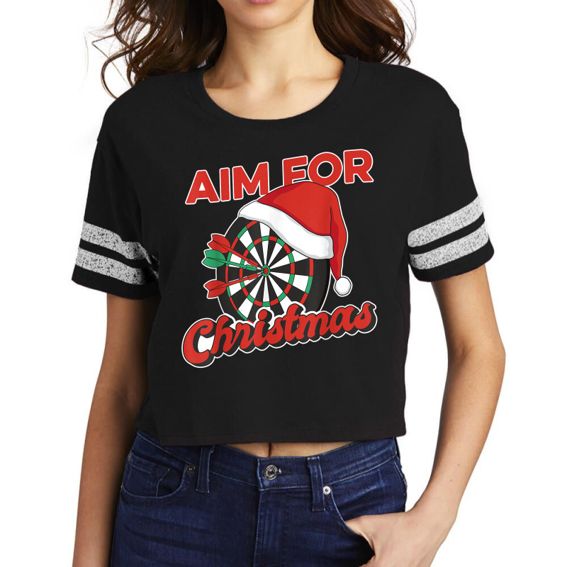 Aim For Christmas Dart Player Darts Dartboard Bullseye 180 T Shirt Scorecard Crop Tee by cm-arts | Artistshot