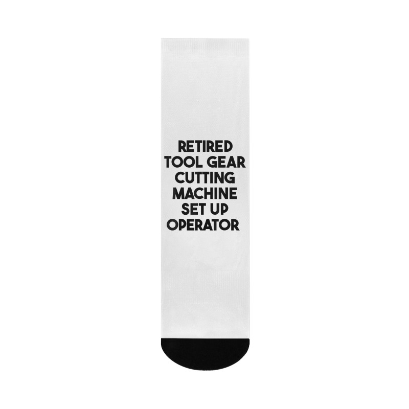 Retired Tool Gear Cutting Machine Set Up Operator T Shirt Crew Socks | Artistshot