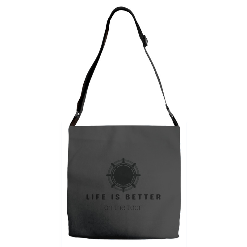 Life Is Better On The Toon Pontoon Adjustable Strap Totes | Artistshot