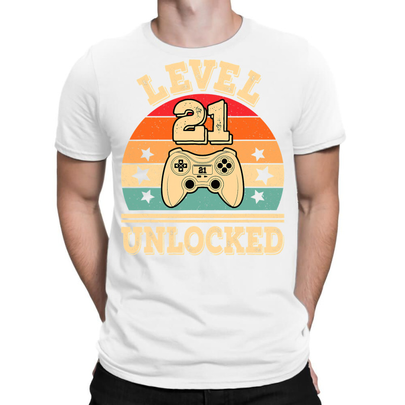 Level 21 Unlocked Video Gaming 21st Birthday 2001 Game Retro T Shirt T-shirt | Artistshot